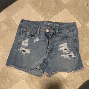 Distressed Denim Shorts